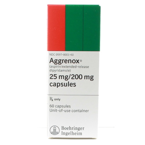 阿司匹林双嘧达莫-Aspirin/Dipyridamole,Aggrenox,脑脉通