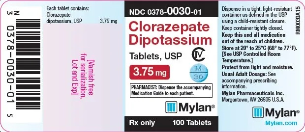 二钾氯氮 Clorazepate Dipotassium-安定羧酸钾盐,氯氮卓二钾,氯草酸二钾,Belseren,DikaliiClorazepas,Tranxeneo,氯卓酸钾